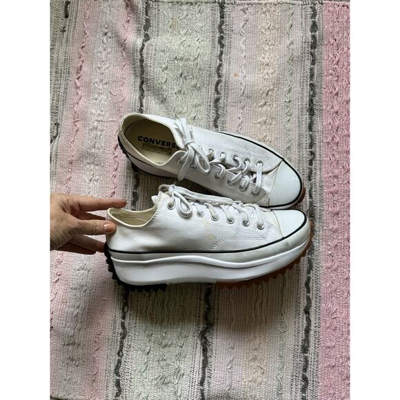 Converse Run Star Hike Low Sneakers - US Men's 10 Women’s 11.5 Canvas White $105 - Picture 1 of 8